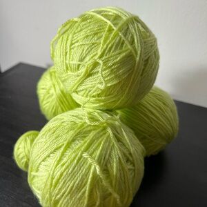 Bright Green Yarn Balls